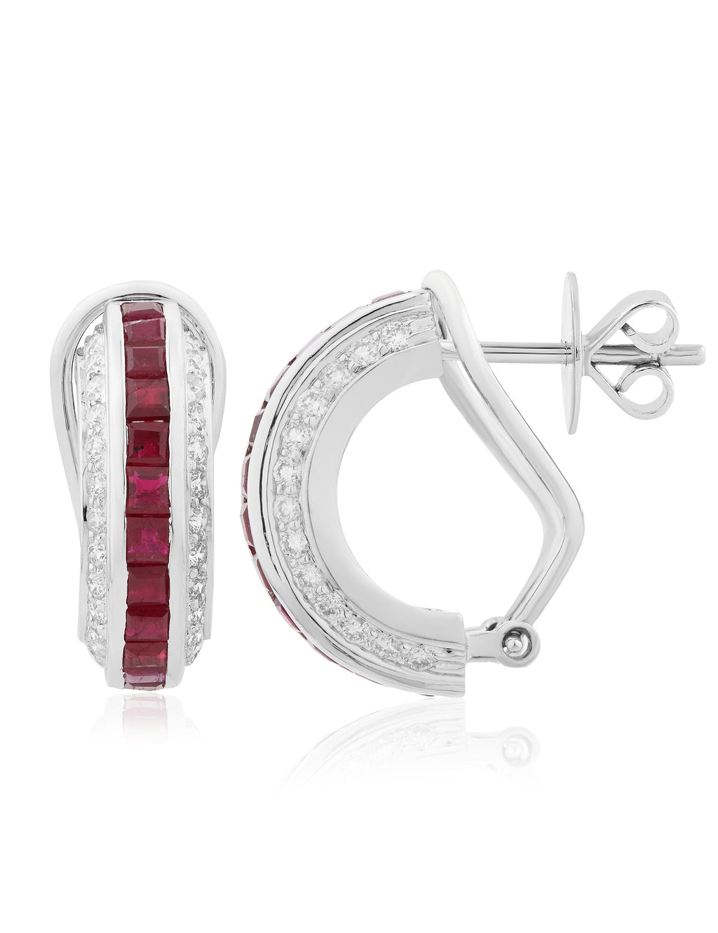 Ruby and Diamond Earring