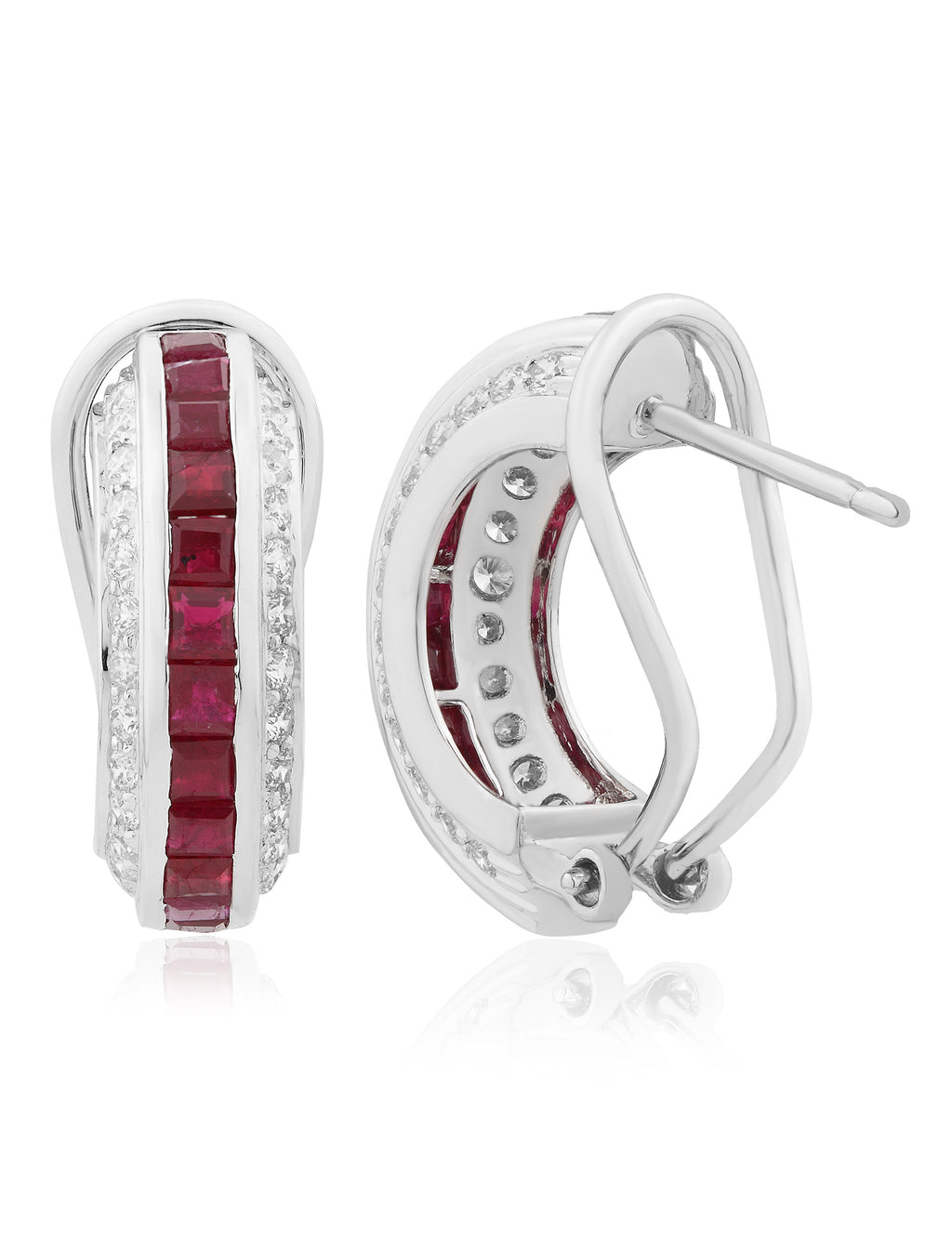 Ruby and Diamond Earring