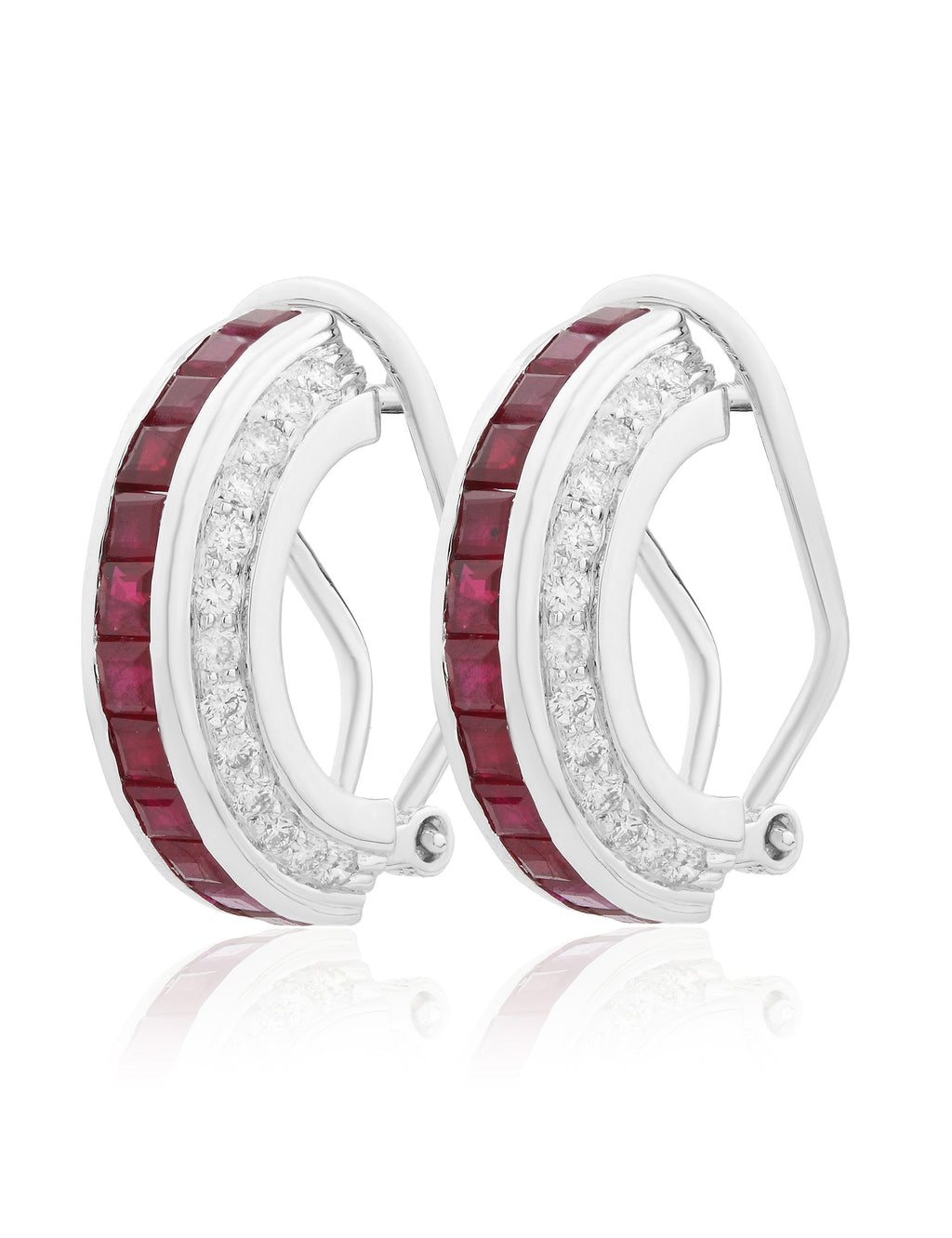 Ruby and Diamond Earring