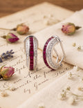 Ruby and Diamond Earring