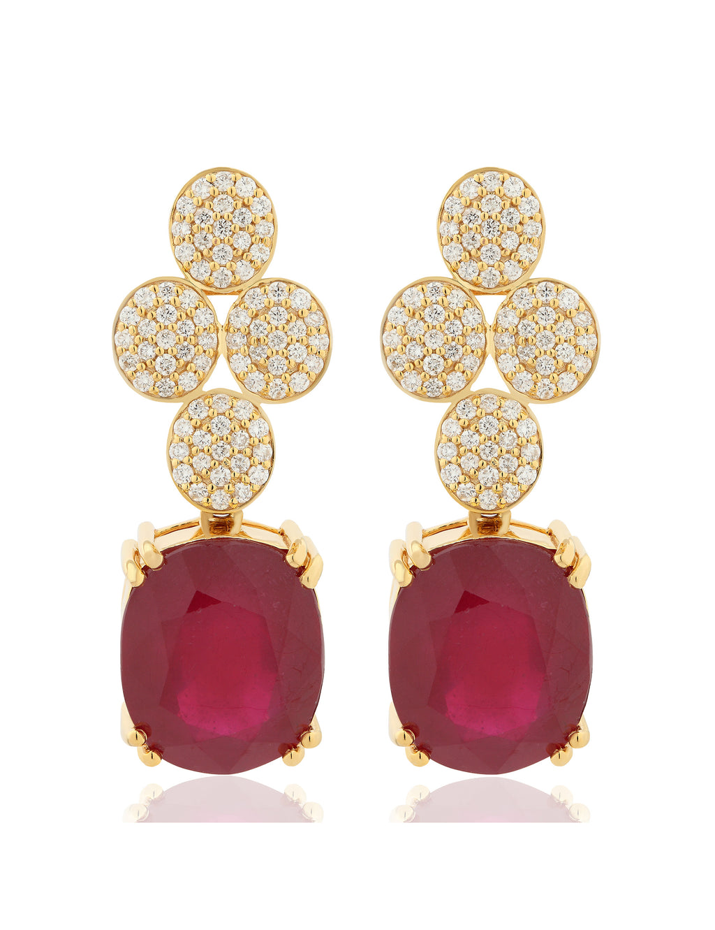 Ruby and Diamond Earring