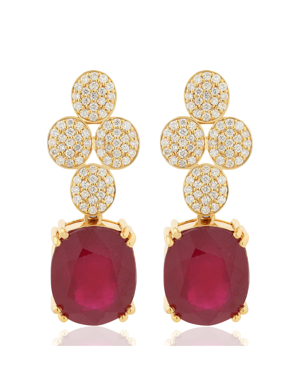 Ruby and Diamond Earring