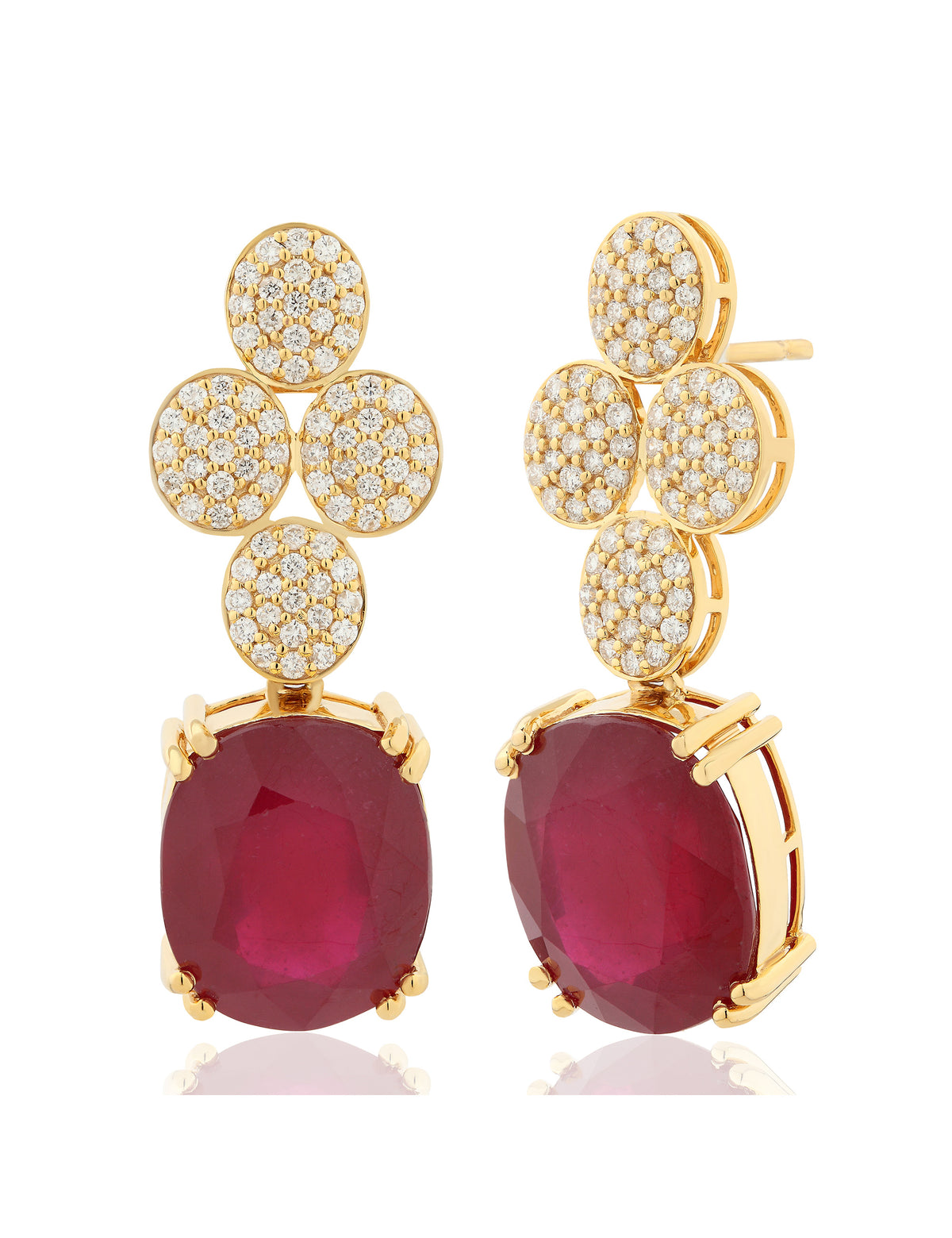 Ruby and Diamond Earring