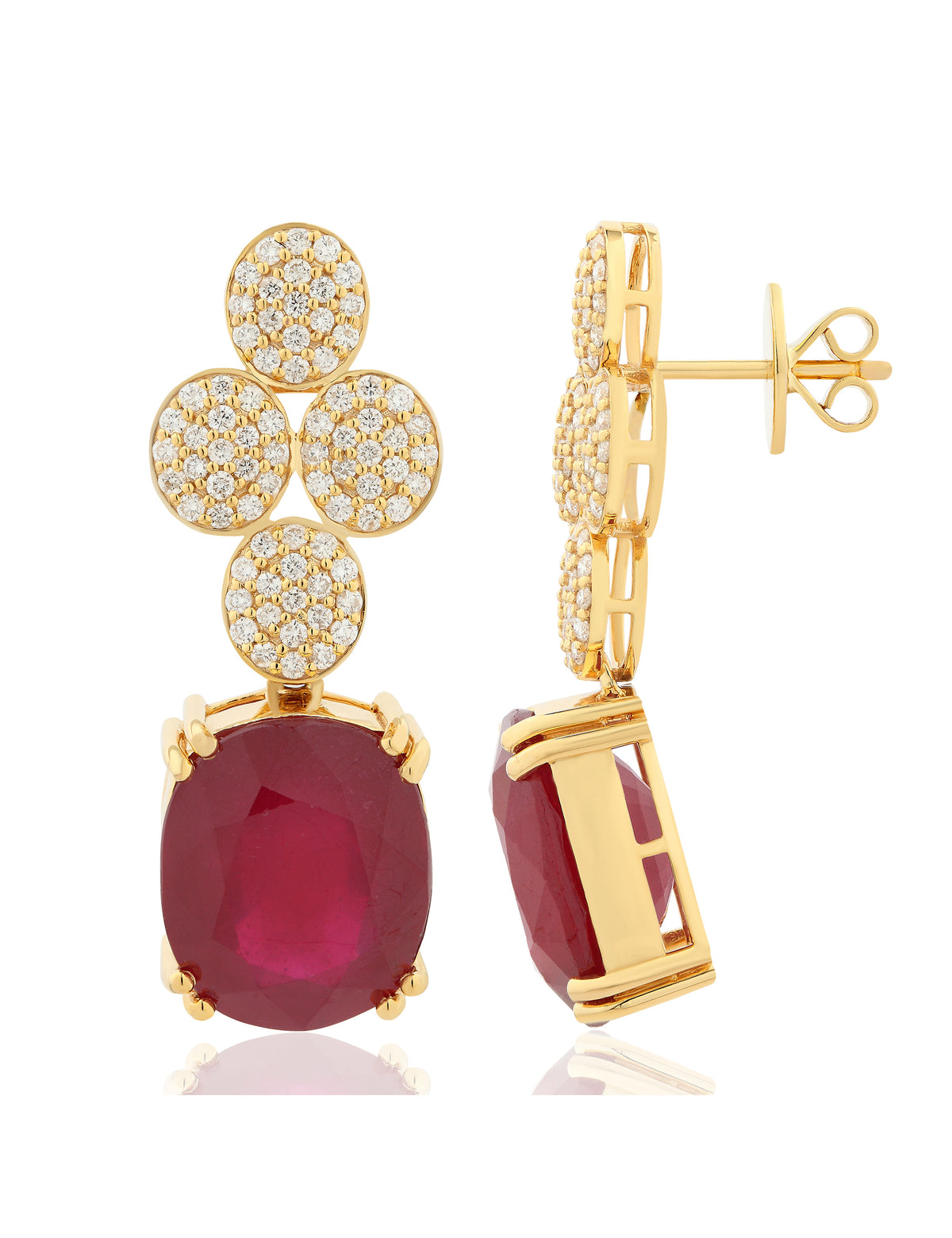 Ruby and Diamond Earring