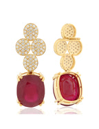 Ruby and Diamond Earring