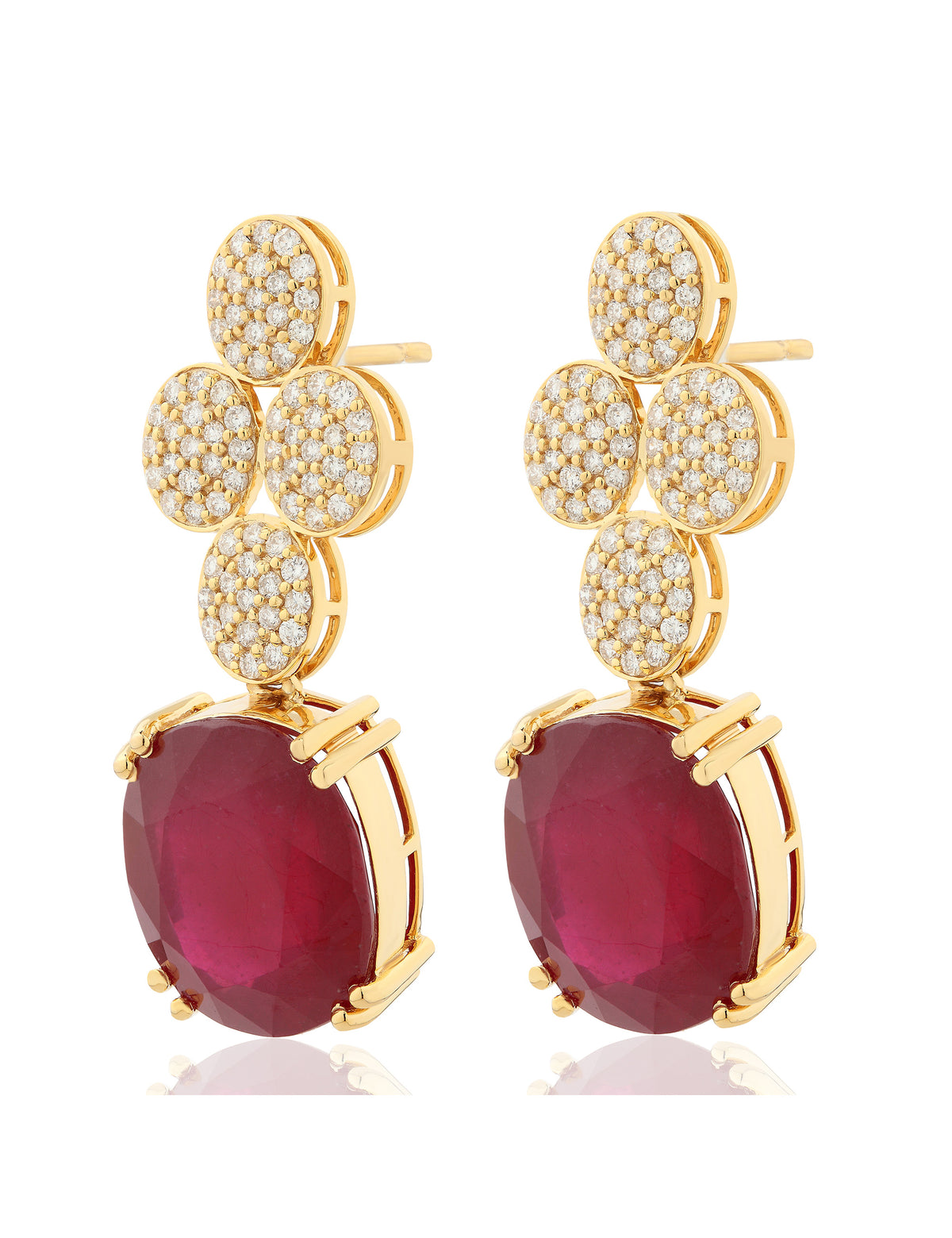 Ruby and Diamond Earring