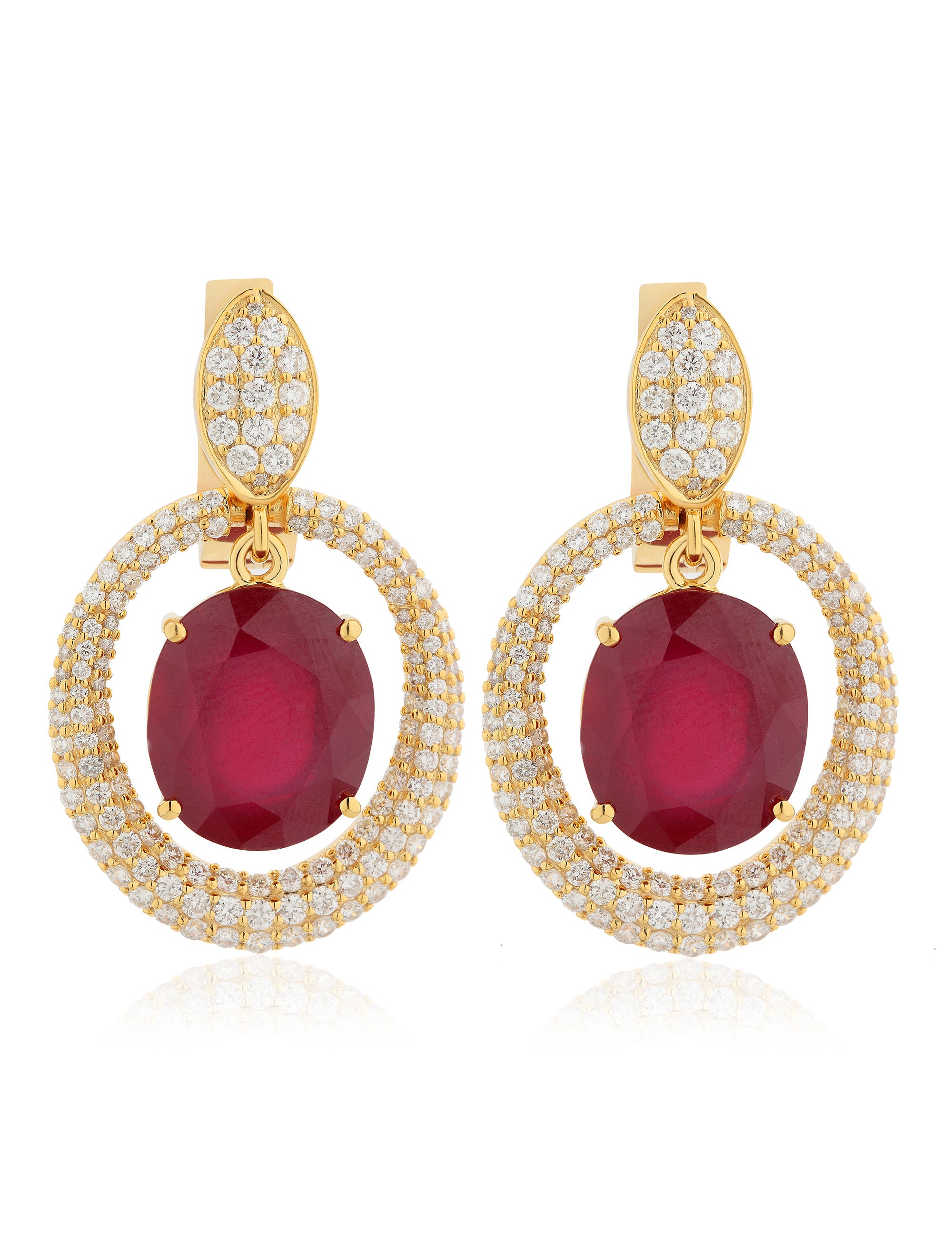 Ruby and Diamond Earring