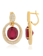 Ruby and Diamond Earring