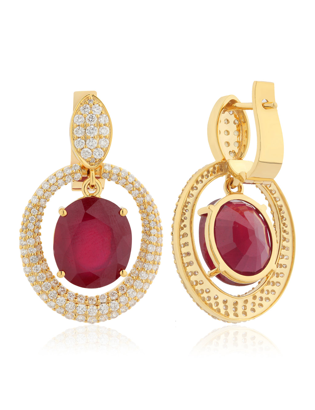 Ruby and Diamond Earring