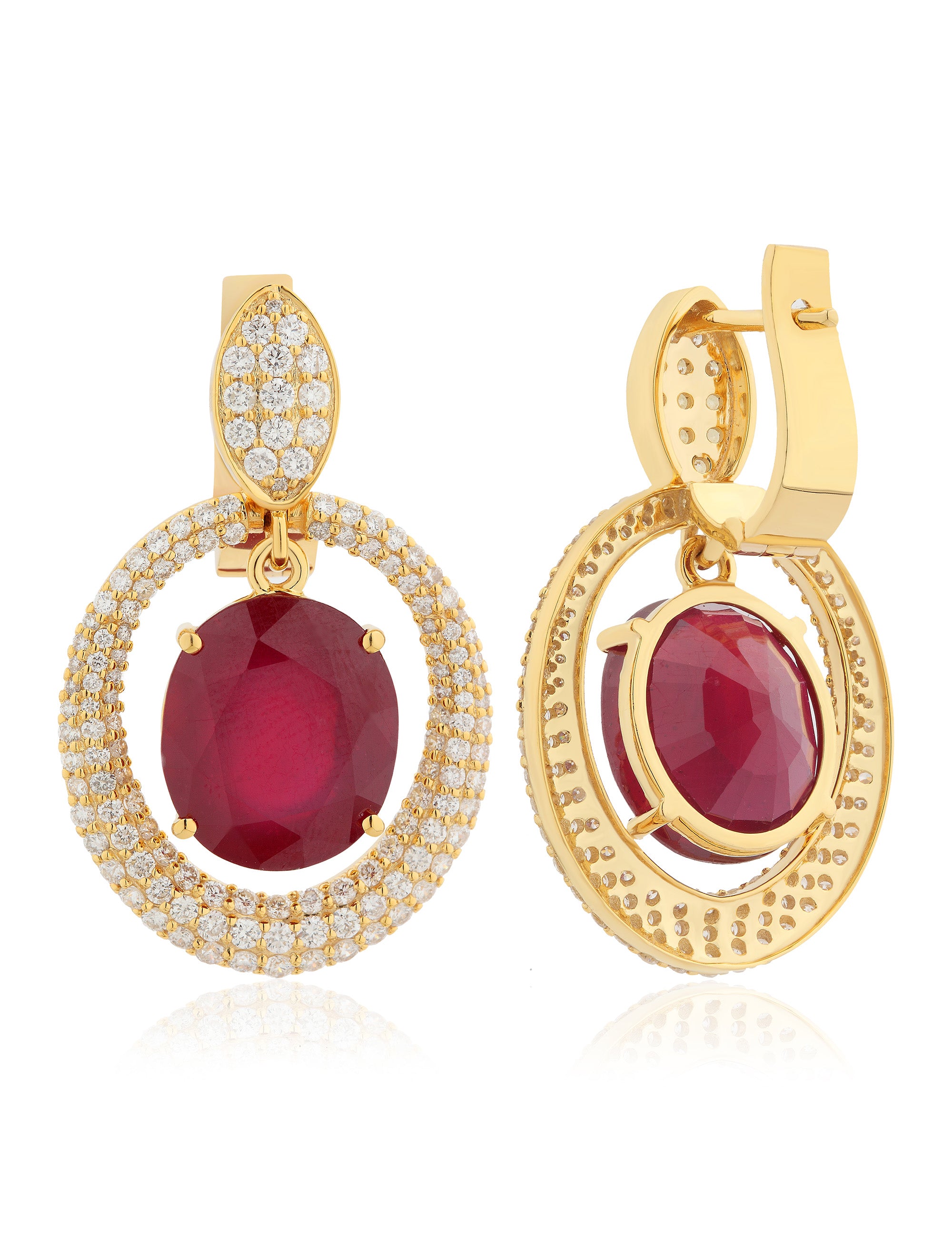Ruby and Diamond Earring
