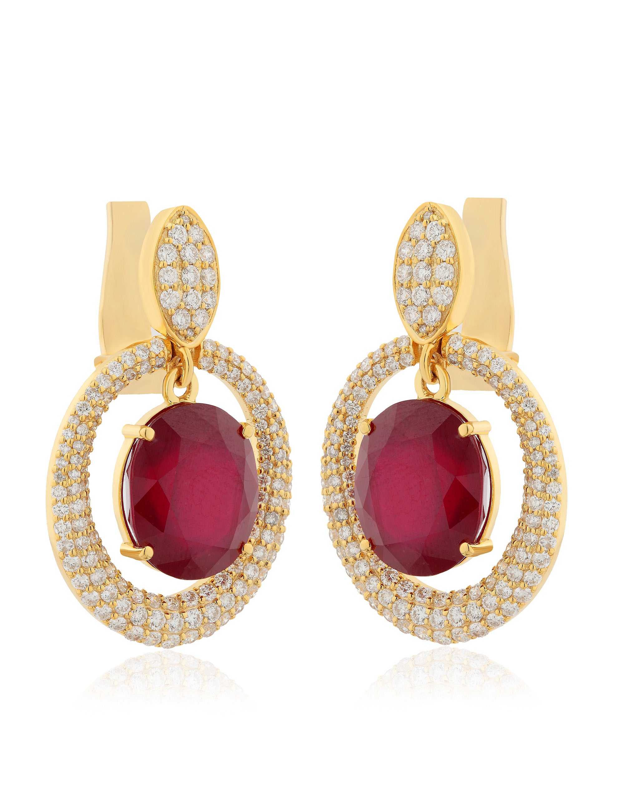Ruby and Diamond Earring