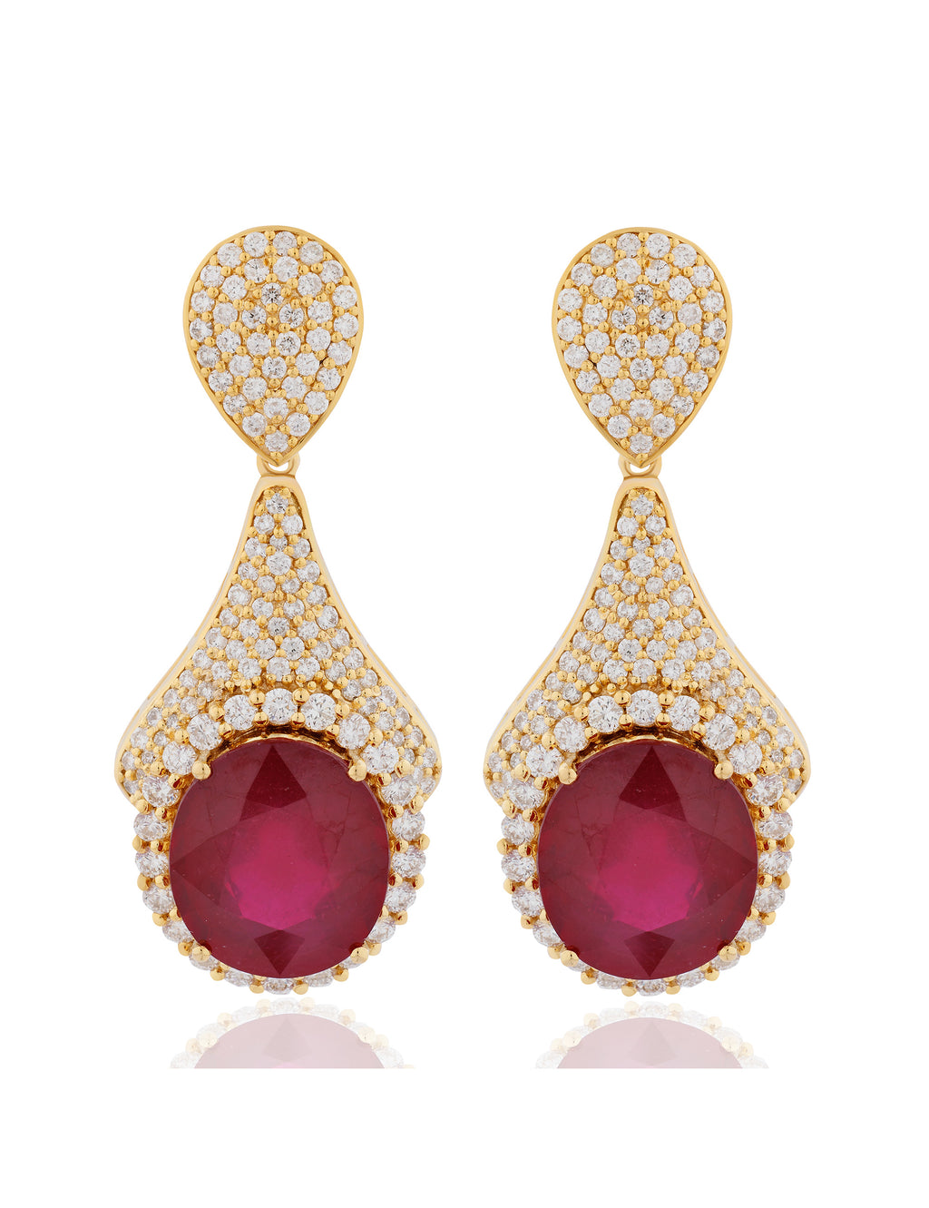 Ruby and Diamond Earring