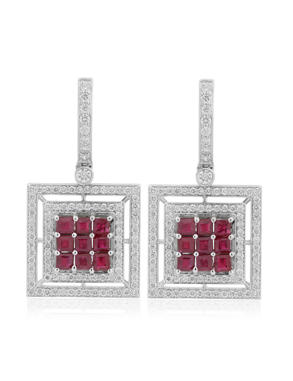 Ruby and  Diamond Earring