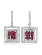 Ruby and  Diamond Earring