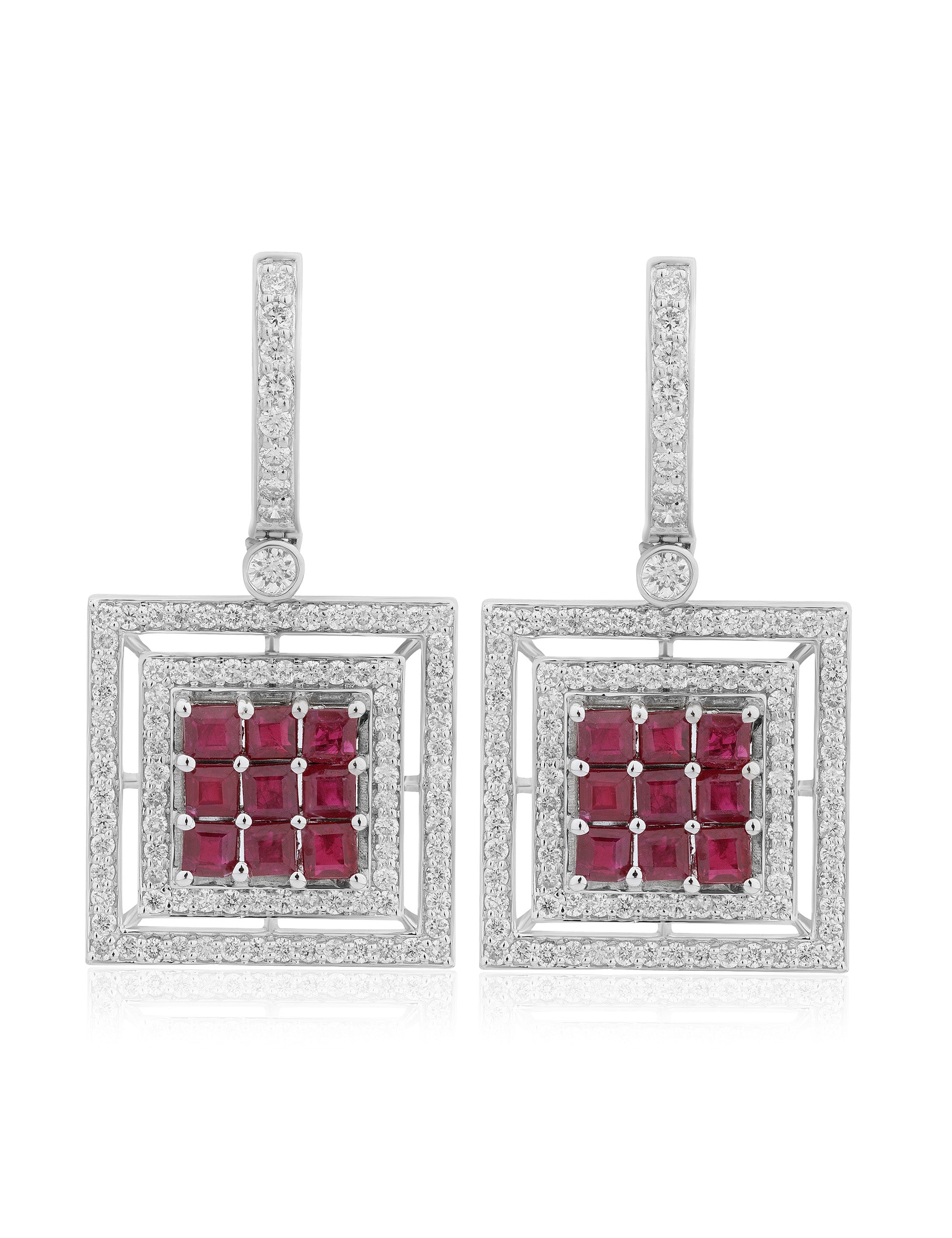 Ruby and  Diamond Earring