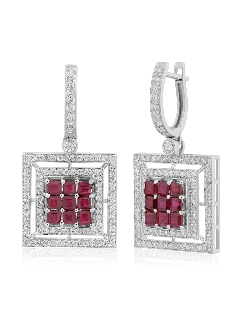 Ruby and  Diamond Earring