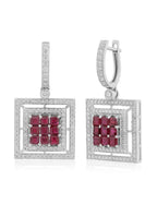 Ruby and  Diamond Earring