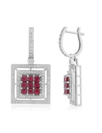 Ruby and  Diamond Earring