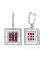 Ruby and  Diamond Earring