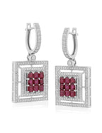 Ruby and  Diamond Earring