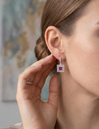 Ruby and  Diamond Earring