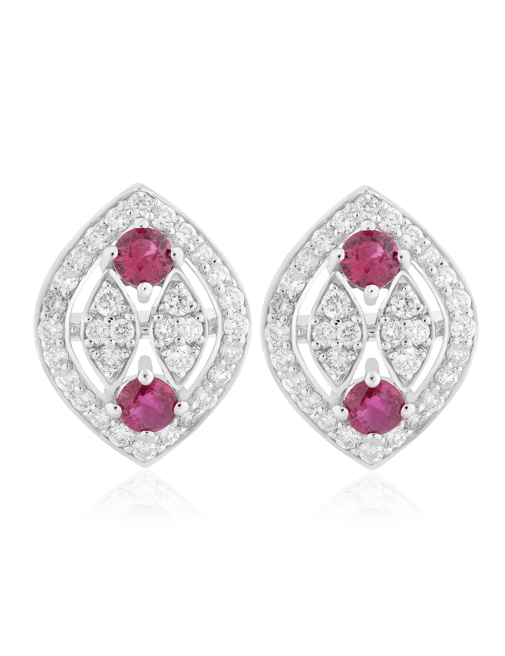 Ruby and Diamond Earring