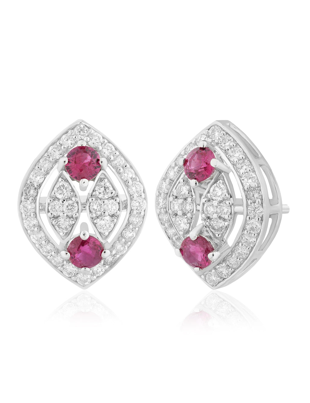 Ruby and Diamond Earring