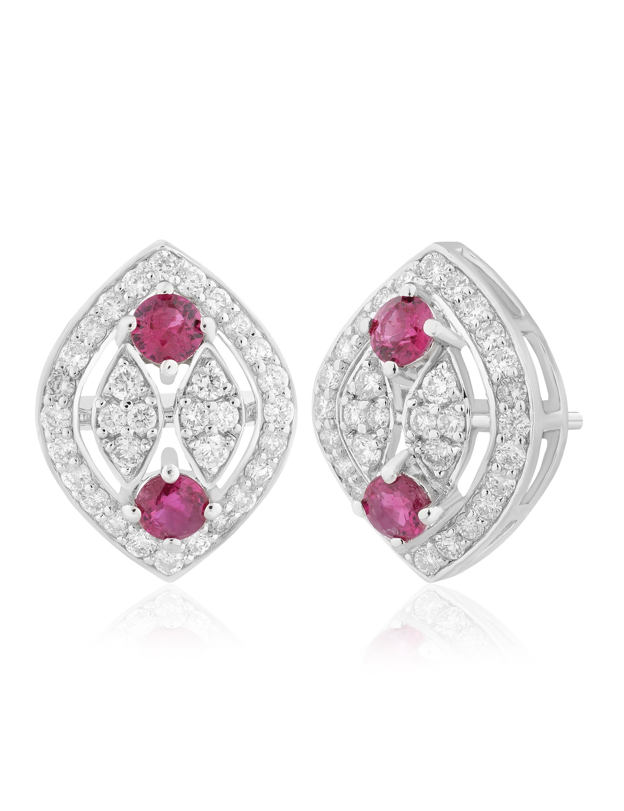 Ruby and Diamond Earring
