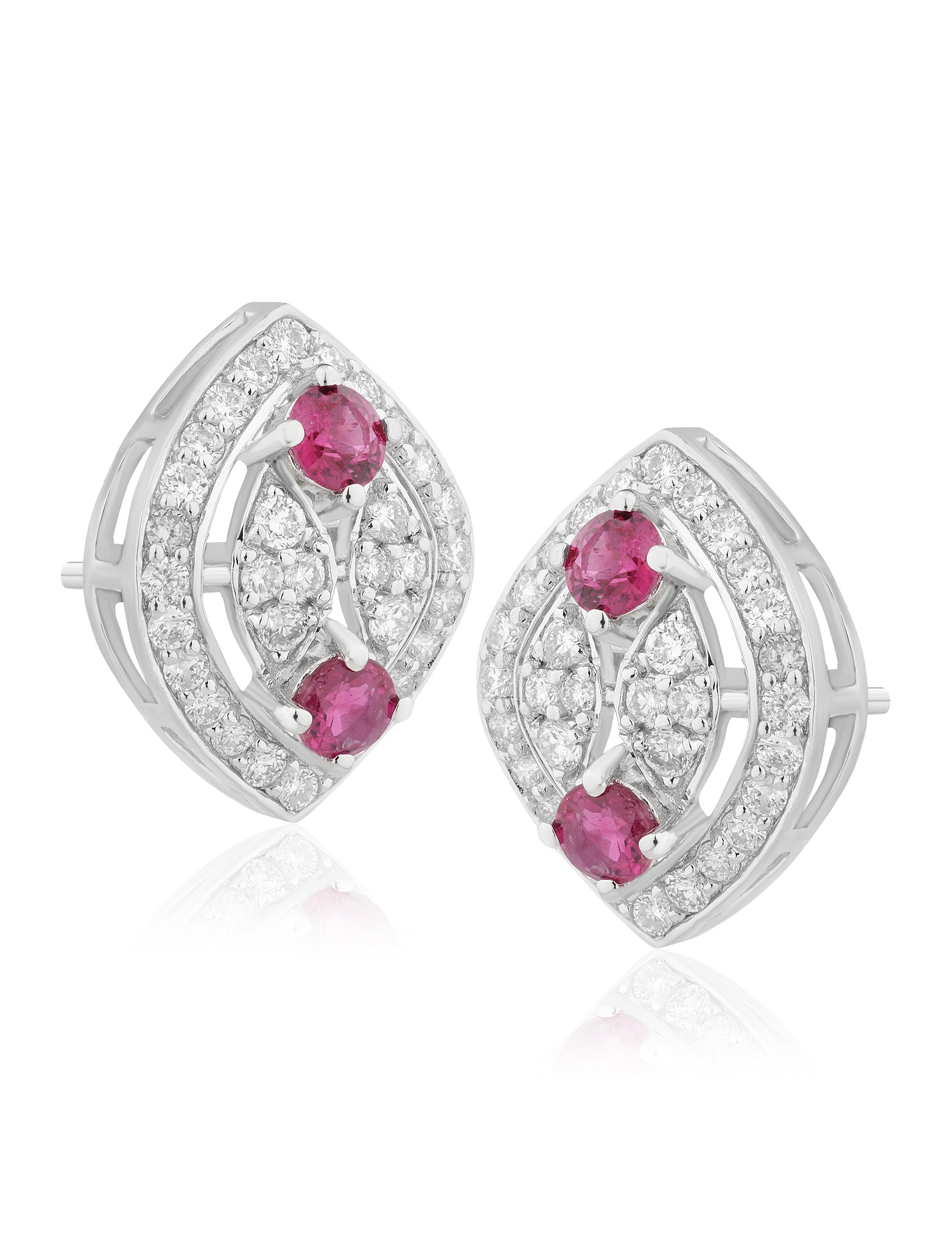 Ruby and Diamond Earring