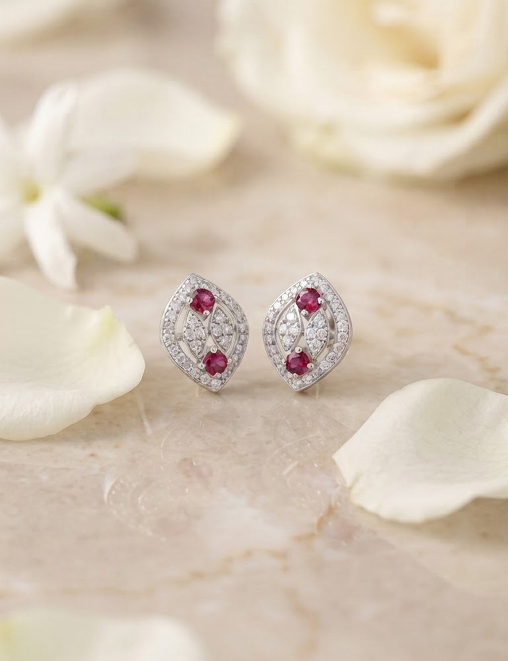 Ruby and Diamond Earring