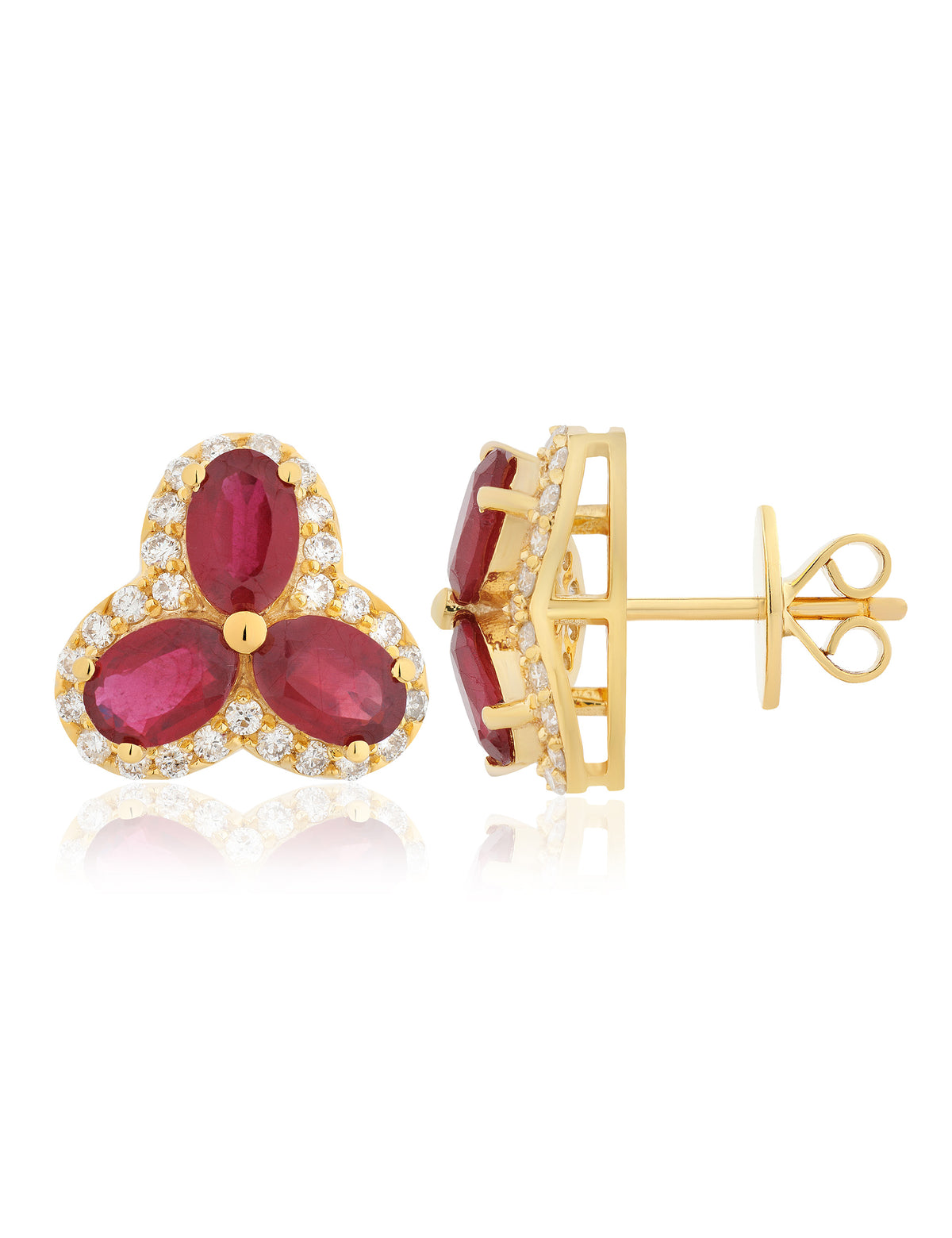 Ruby and Diamond Earring