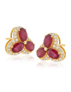 Ruby and Diamond Earring