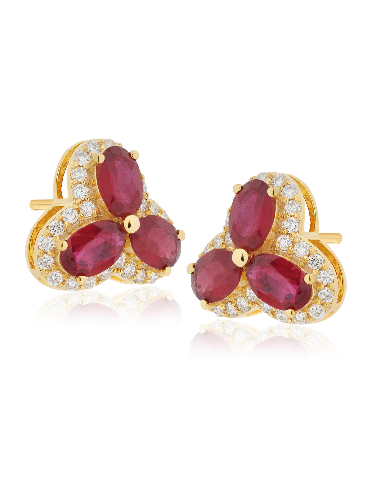 Ruby and Diamond Earring