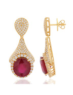 Ruby and Diamond Earring