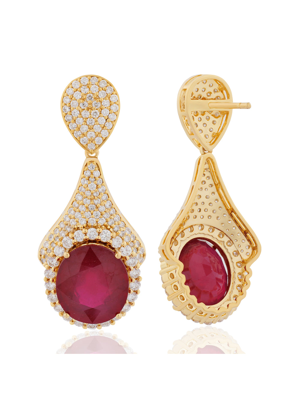 Ruby and Diamond Earring