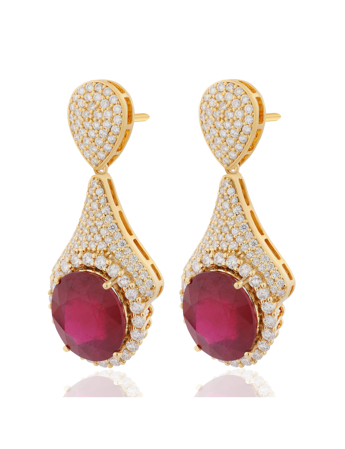Ruby and Diamond Earring