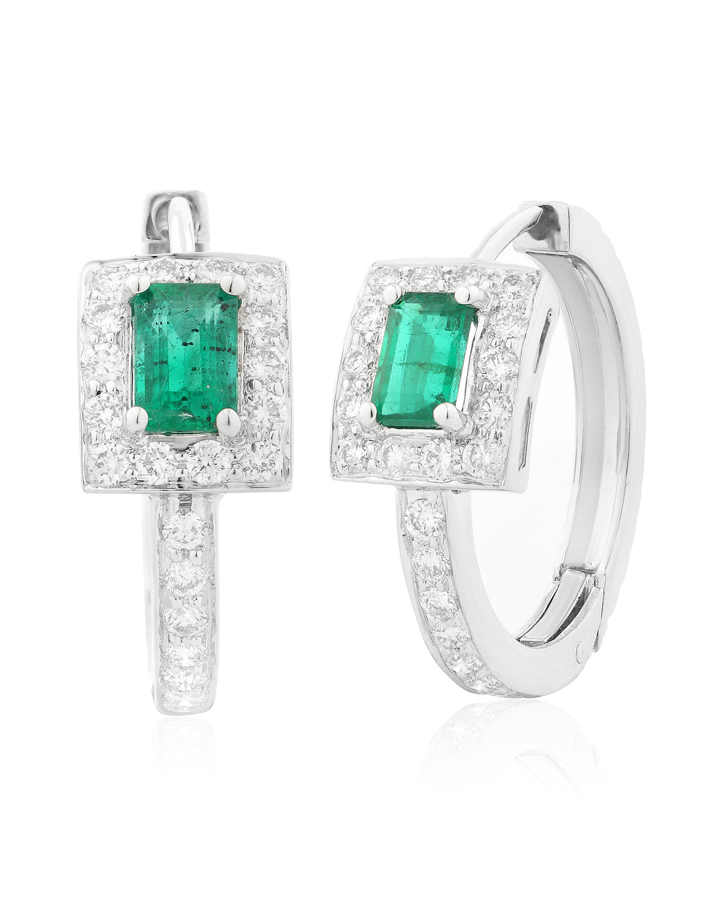 Emerald and Diamond Earring