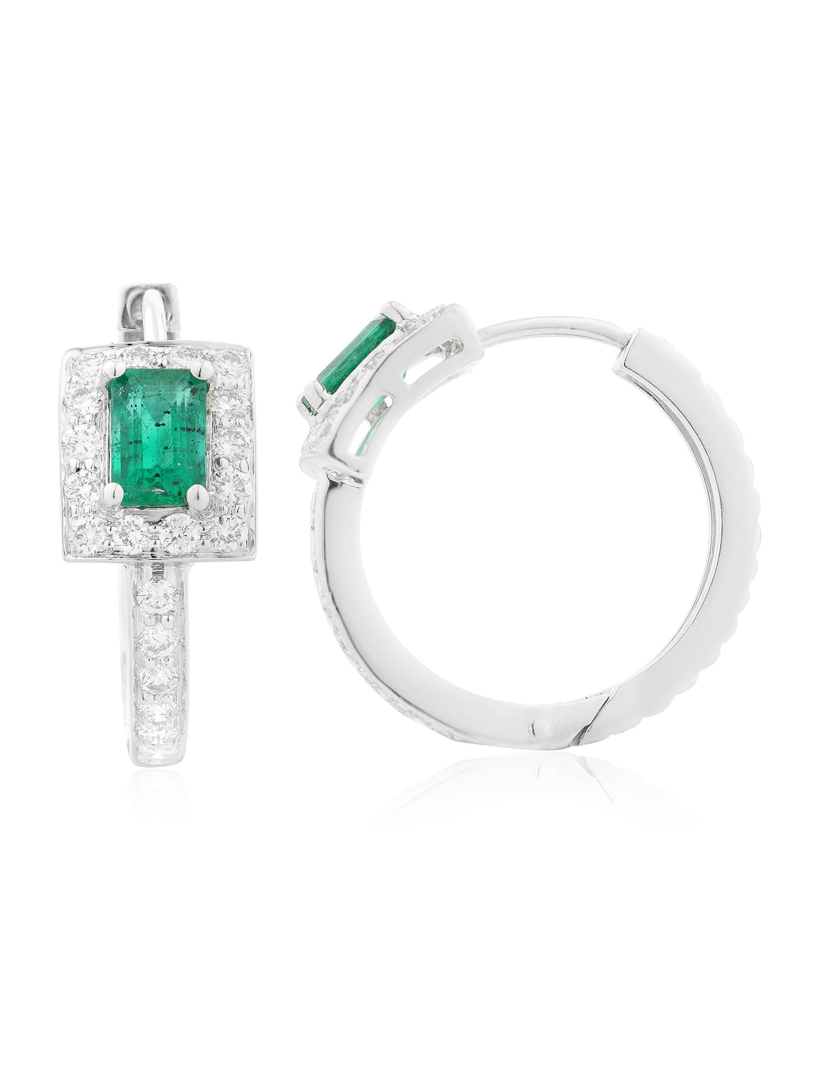 Emerald and Diamond Earring
