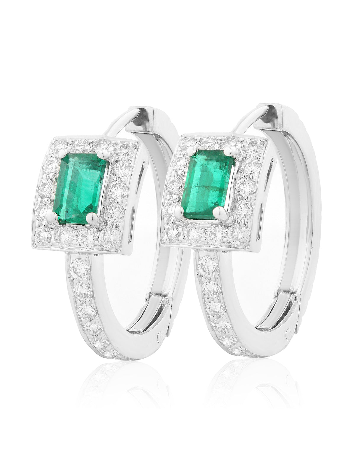 Emerald and Diamond Earring