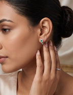 Emerald and Diamond Earring